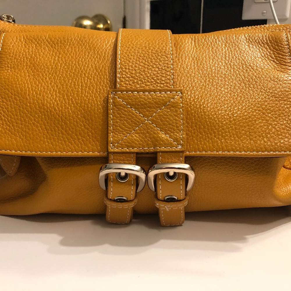 Soft Marigold Leather Handbag Shoulder bag